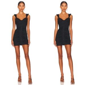 MORE TO COME Black Isla Bustier Mini Dress Womens Small New NWT